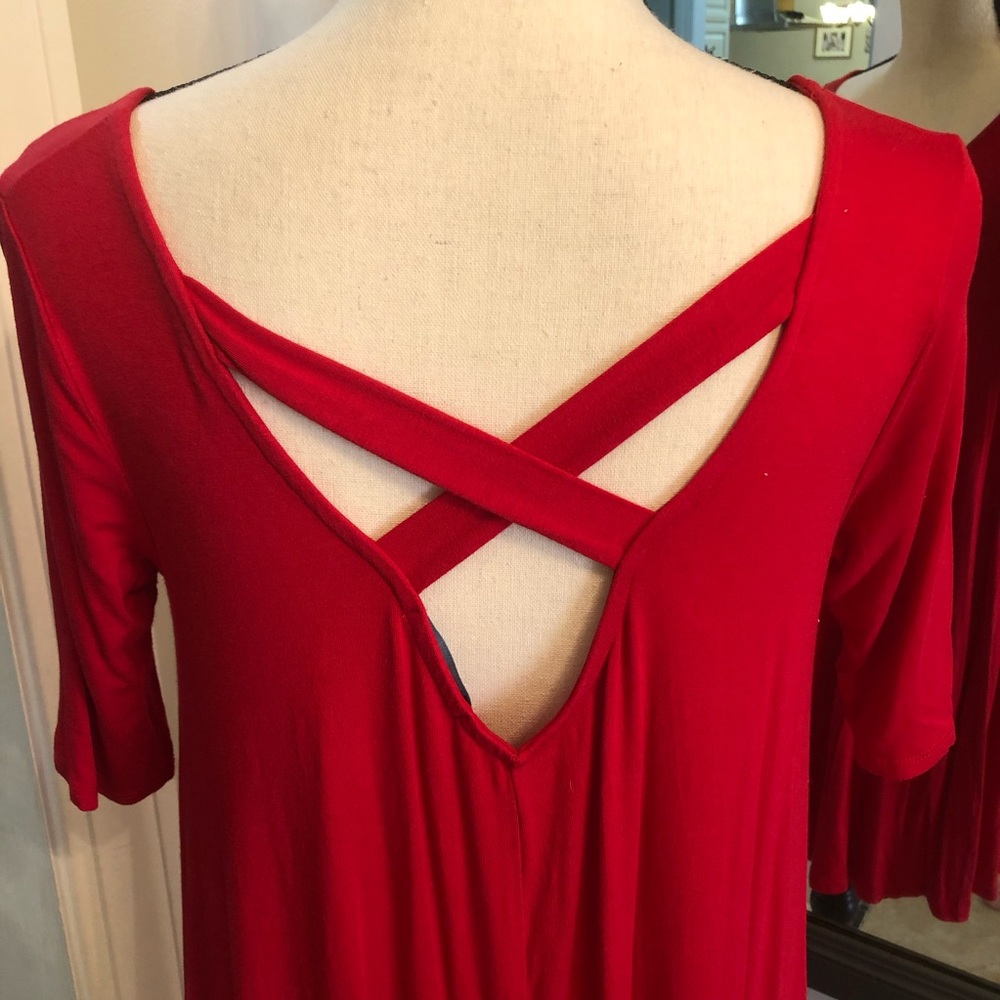 Red Swing Dress - Picture 3 of 5